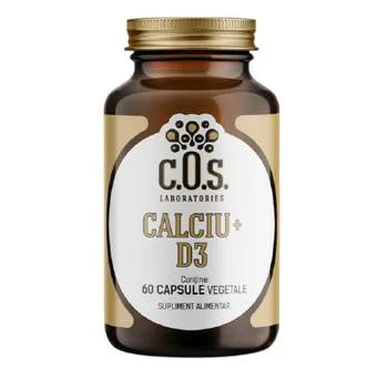 Calciu + Vitamina D3, 60 capsule, COS Laboratories