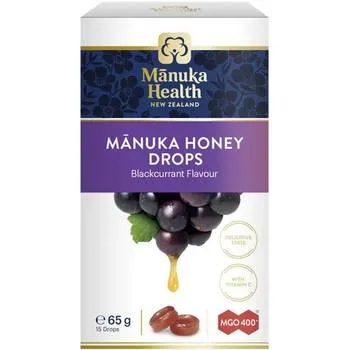Dropsuri cu miere de Manuka MGO 400+ si coacaze, 65g, Manuka Health