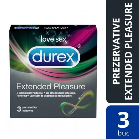 Prezervative Durex Extended Pleasure, 3 bucati