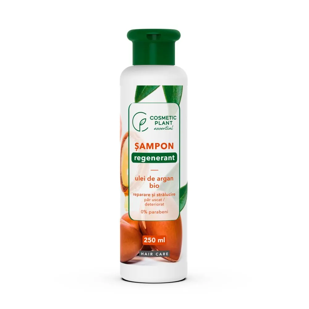 Sampon hidratant si regenerant cu ulei de argan Bio, 250 ml, Cosmetic Plant