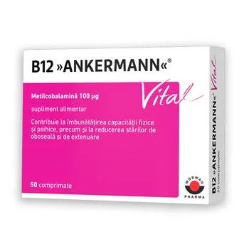 Vitamina B12 Ankermann Vital, 50 comprimate, Worwag