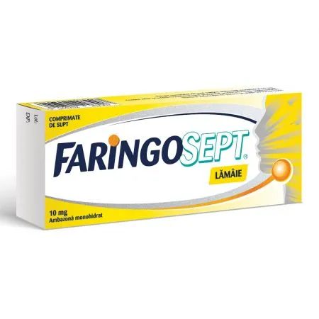 Faringosept Lamaie, 10 mg, 10 comprimate de supt, Terapia