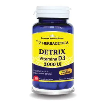 Detrix Vitamina D3 3000UI, 30 capsule, Herbagetica